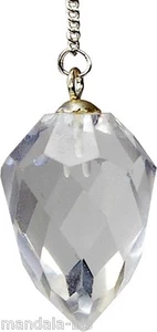 Pendule Goutte Facettes Cristal de roche (Esotérisme) - Picture 1 of 1