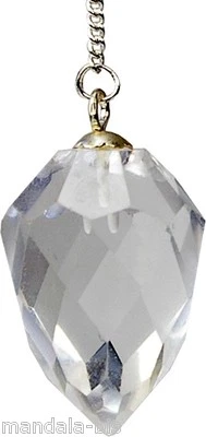 Pendule Goutte Facettes Cristal de roche (Esotérisme)