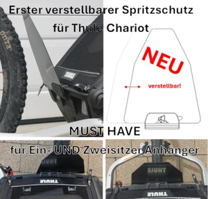 Spritzschutz verstellbar für Thule Chariot Sport, Cab, Cross, 1+2 2017er Modell - Bild 1 von 9