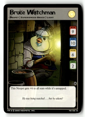 Neopets TCG - Bruce Watchman 76/150 - Rare - The Darkest Faerie WOTC - Image 1 of 2