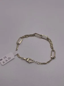 14 Karat Gold Wechsel Büroklammer Armband - Bild 1 von 5