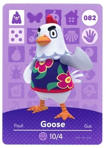 Goose #82 - Amiibo Card - Animal Crossing Series 1 - Authentic Nintendo - Picture 1 of 2