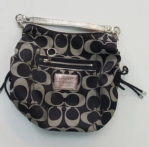 Coach handbag purse poppy purple lining zipper clutch fancy elegant unique - Picture 1 of 12