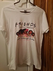 Women White Vinyl Breast Cancer Awareness T-Shirt - Picture 1 of 2