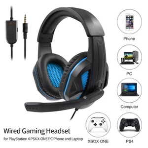 3.5mm Gaming Headset Mic LED Headphones Stereo Bass Surround For PC Xbox One PS4 - Picture 1 of 27