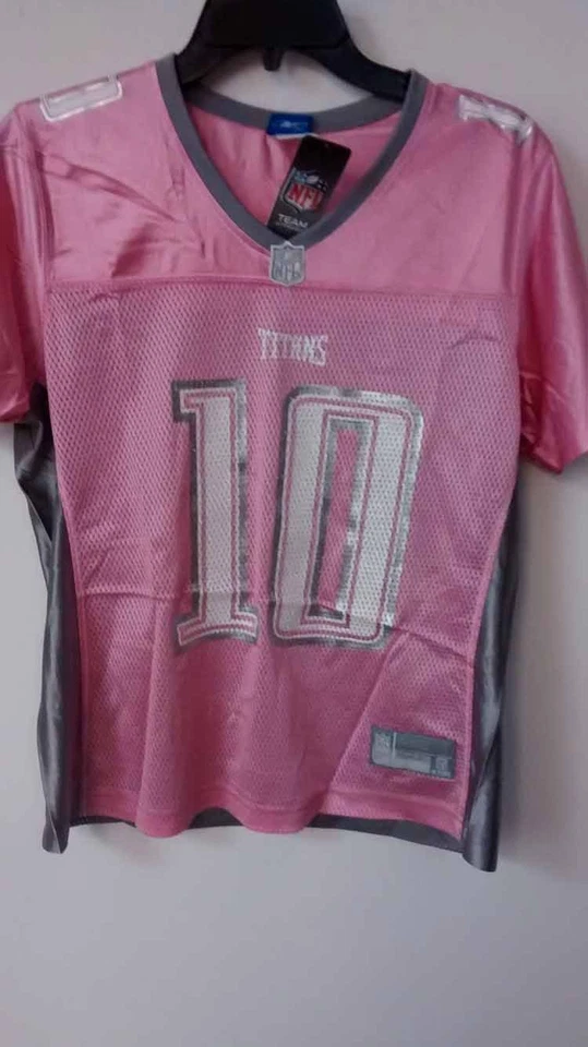 Camiseta para mujer Reebok NFL Titans Vince Young rosa talla L Foto 1 de 1