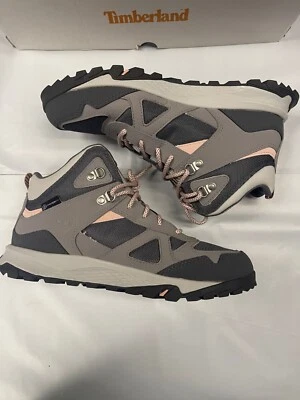 TIMBERLAND JUNIOR'S LINCOLN PEAK WATERPROOF MID HIKER MEDIUM GREY LEATHER A5RX3 - Image 1 of 4