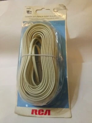 RCA 50 Ft (15.2 M) Phone Line Cord TP443N, SEALED - Image 1 of 3