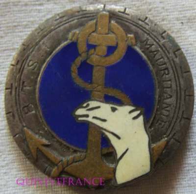 IN30054 - INSIGNE Bataillon de Tirailleurs Sénégalais N° 1, MAURITANIE, 35 mm - Photo 1/2