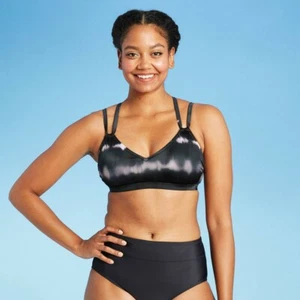 Women's Strappy Bralette Bikini Top - All in Motion Black S - Photo 1/1