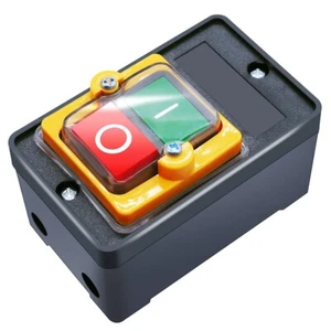 Waterproof Push Button Switch Motor On Off 3 Phase On/Off Switch with Box - Picture 1 of 7