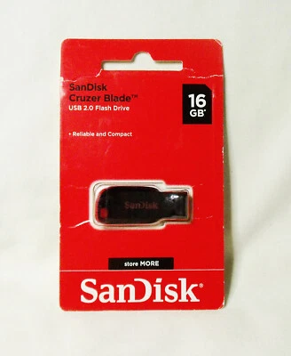 Sandisk Cruzer Blade 16 GB USB 2.0 Flash Drive (new sealed) - Image 1 of 2