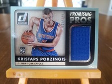 2015-16 Donruss KRISTAPS PORZINGIS PROMISING PROS Jumbo RC Jersey 41/149!