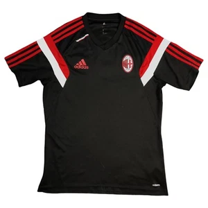 adidas AC Milan FC 2014-15 Training Shirt Mens Small Black V-Neck Soccer Jersey - Bild 1 von 11