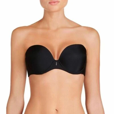 NUEVO SUJETADOR CON AROS SIN TIRANTES NEGRO PLACE STATE TALLA 10DD/32DD PRECIO DE VENTA SUGERIDO POR EL FABRICANTE 69,95 $ Foto 1 de 2
