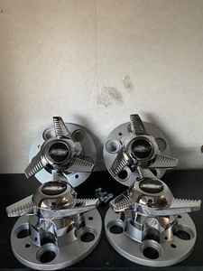 (4) 3 BAR FLUTED SPINNER & CENTER CAPS FOR 5 LUG CHEVY TRUCK RALLY WHEELS,BSC - Picture 1 of 4