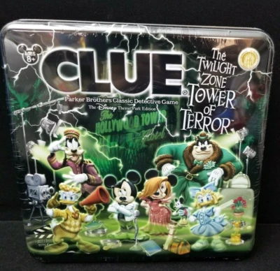 Clue The Twilight Zone Tower of Terror Detective Game Disneyland Edition Tin Can - Image 1 of 4