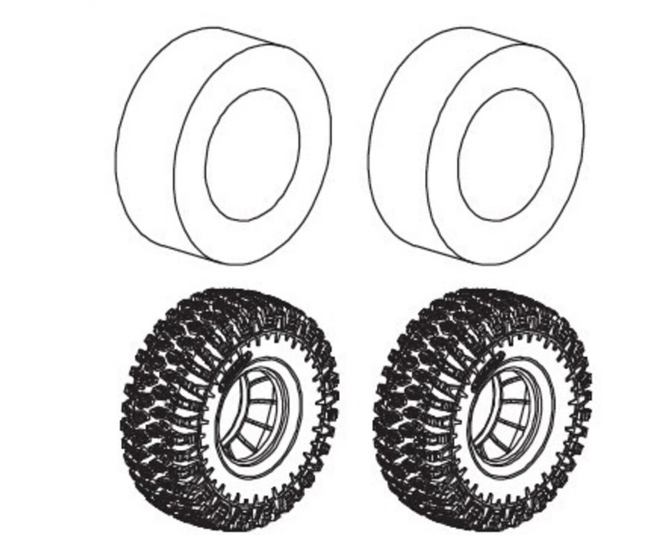 Absima Reifen und Einlagen BronX AB-1330733 CR1.8 BronX,  - Bild 1 von 1