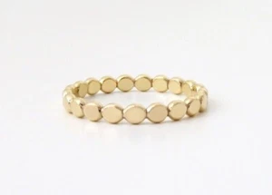 Anillo Lleno de Oro, Anillo de Oro, Anillo de Oro Grueso, Alianza de Boda, Anillo Pila de Oro, 14k - Imagen 1 de 5