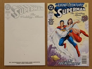 Lote de 2 variantes de álbum Superman The Wedding DC 1996 casi nuevo- - Imagen 1 de 2