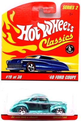 Ford Cupé SF Ice Aqua WL5spk's Hot Wheels Classics Serie 2 #19 1940 Foto 1 de 4