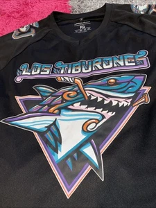 San Jose Sharks Los Tiburones Black Jersey Designer Abel Gonzalez NHL M SGA - Bild 1 von 8