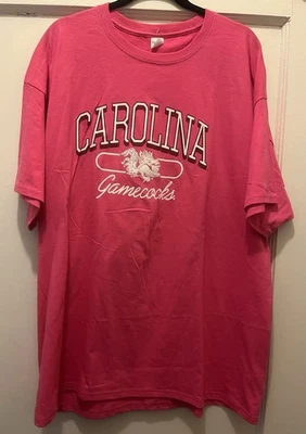 New Hanes Brand Hot Pink Carolina Gamecocks T-shirt Size 2XL - Image 1 of 2
