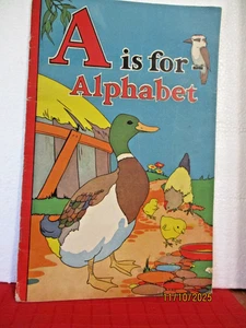 ALPHABET BOOK 1941 Gunn & Taylor #96 Australian VINTAGE CHILDREN'S oversize SC - Picture 1 of 7