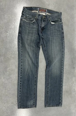 Vintage Y2K Levi’s 511 Skinny Jeans Women’s W32 L30 Blue Distressed Raw Hem - Image 1 of 4