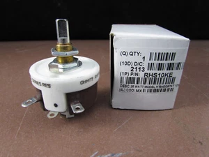 Potenciómetro de reóstato lineal Ohmite, 25W 10K ohmios 0.155A / RHS10KE - Imagen 1 de 1