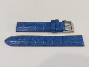 SARTEGO Diamond Collection Genuine Leather blue Wrist Watch Strap Band 18mm - Picture 1 of 6