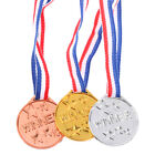 3Pcs Gold Silver Bronze Plastic Winners Medals Sports Day Party Supplies Redb