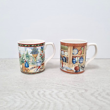 Royal Doulton Expressions Busy Worktops Set Of 2 Mugs Designed by Boucheli VGC