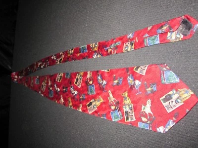 Corbata Bergere Para Hombre Juguetes de Navidad 100% Seda Corbata Roja ~ 5323 Foto 1 de 4