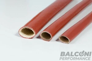 SILICONE COATED FIBERGLASS SLEEVING heat protection High Voltage AWG 18 x 100 ft - Picture 1 of 7
