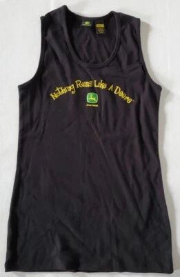 Camiseta sin mangas John Deere niña joven talla XL (15/17) negra "Nada funciona como un Deere"  Foto 1 de 4