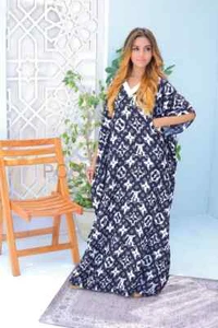 Women's Party Kaftan Night Floral Print Loose Long Maxi Free Size - Picture 1 of 5