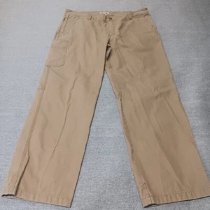 Pantaloni da falegname LL Bean Katahdin Iron Works in tela marrone da uomo taglia 42/34 - Foto 1 di 11