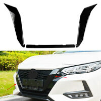 ABS Glossy Black Front grill Frame Cover Trim 3pcs For 2020-2021 Nissan Sentra