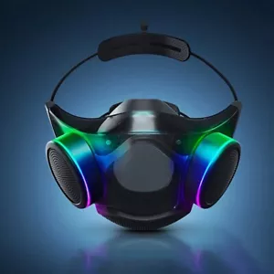 Maschera viso purificatore d'aria Razer Zephyr trasparente RGB maschera purificatore d'aria indossabile - Foto 1 di 5