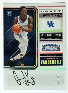 Boleto de playoffs Panini Contenders 2018 automático #105 Jarred Vanderbilt jazz reino unido 45/99 - Imagen 1 de 3