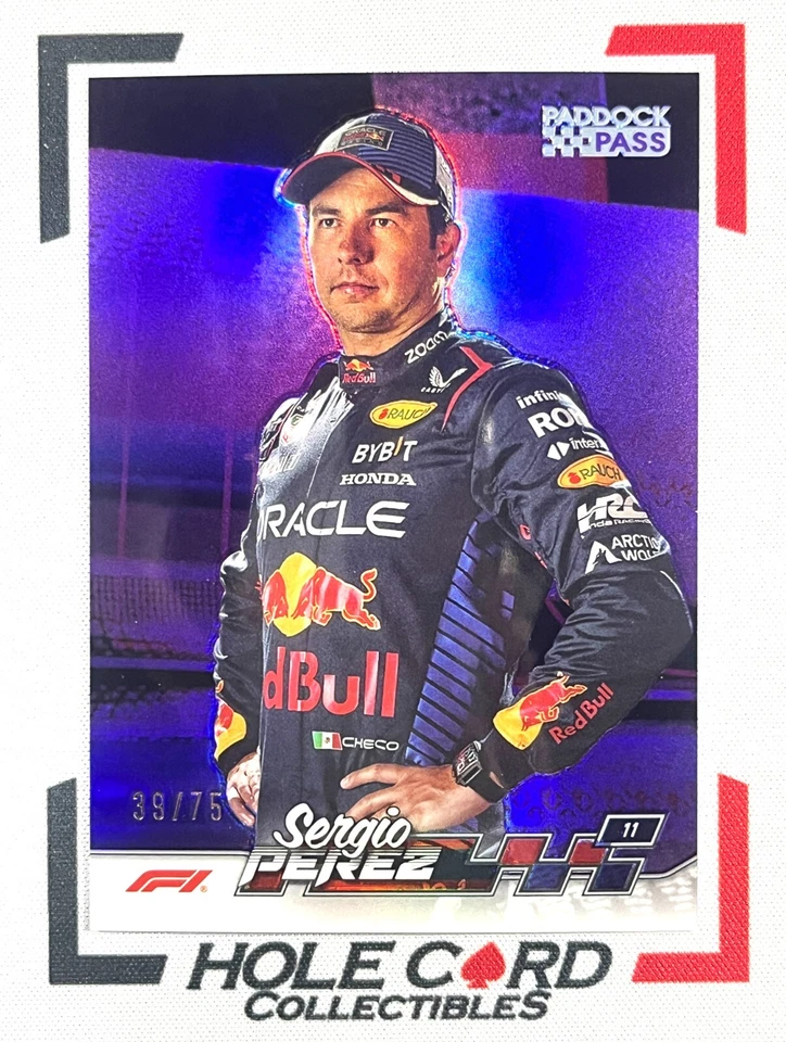 SERGIO PEREZ 2024 Topps Paddock Pass Formula 1 F1 #52 Purple Refractor 39/75 - Image 1 of 2
