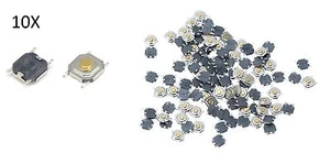 Lot de 10 mini bouton poussoir CI de 4x4x1.7mm neufs CMS    1-40 - Picture 1 of 2