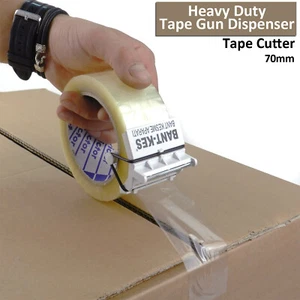 70mm Heavy Duty Tape Gun Dispenser Box Packing PACKAGING Sellotape Tape Cutter - Picture 1 of 11
