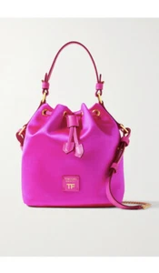 TOM FORD Pink Disco kleine lederbeschnittene Satin-Eimertasche - Bild 1 von 6