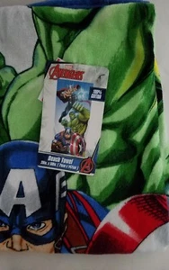 Marvel Avengers Brand Multicolor Cotton Beach Towel Size 28x58 - Picture 1 of 3