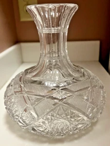 Elmira Glass Company American Brilliant Cut Carafe Pattern 17 Rare - Picture 1 of 12