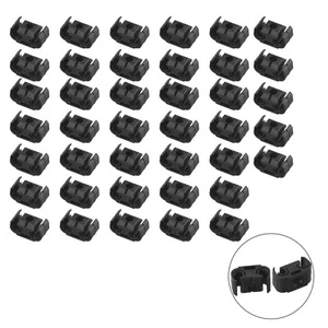 40x Double Brake Line Clip Brake Line Holder 4.75mm Black Fit For SKODA A4/S4/A6 - Foto 1 di 17