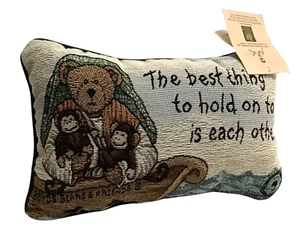 Boyds Bears Tapestry Throw Pillow Mr. Noah & Friends with Original Tags - Picture 1 of 4