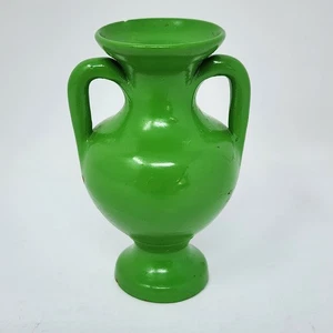 Miniature Pottery 3.25" Jug Vase Apple Green Art Deco Mid Century Modern - Picture 1 of 13